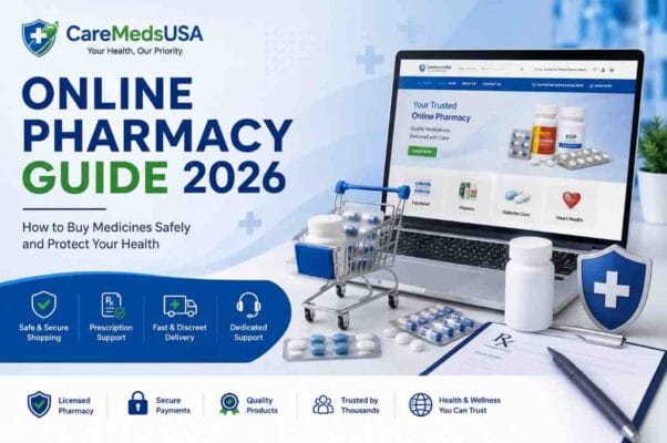 Online Pharmacy Guide explaining safe medicine purchasing and trusted healthcare information