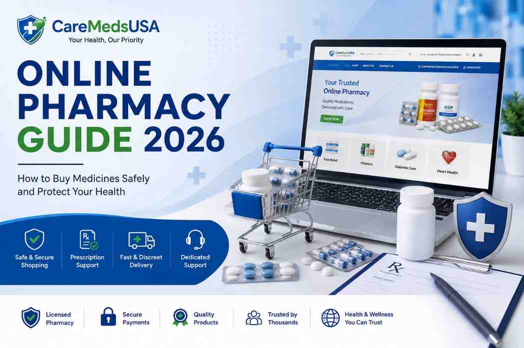 Online Pharmacy Guide explaining safe medicine purchasing and trusted healthcare information